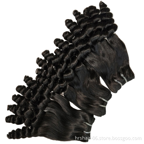 Double Drawn Virgin Hair Pixie Curl Human Hair Weave Free Shipping Cheap Funmi Raw Virgin Hair Extensions